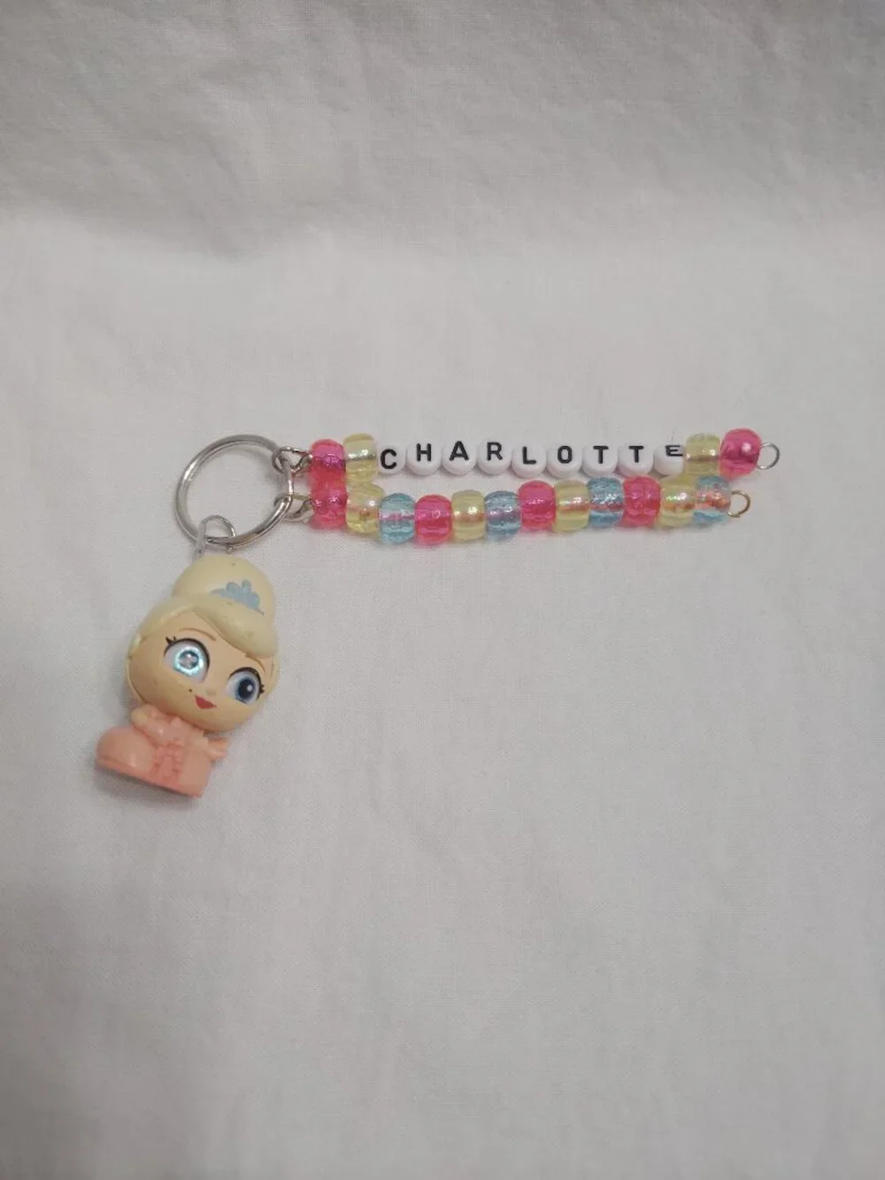Disney Doorable Pink Dress Charlotte Handmade Keychain